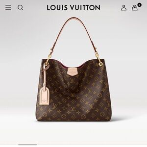 Authentic Louis Vuitton classic monogram Graceful Pm hobo bag in peony
